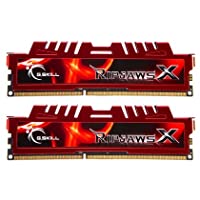 G.Skill F3-12800CL10D-16GBXL RipjawsX - Memoria RAM (Kit 2 x 8GB- DDR3-1600 MHz- PC3 12800- CL 10)- Rojo